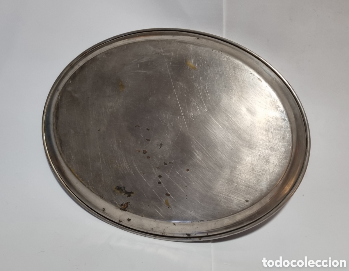 Antig&uuml;edades: Bandeja lat&oacute;n para restaurar - Foto 2