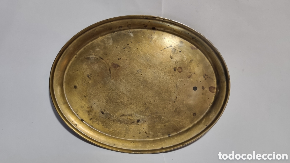 Antig&uuml;edades: Bandeja lat&oacute;n para restaurar - Foto 4