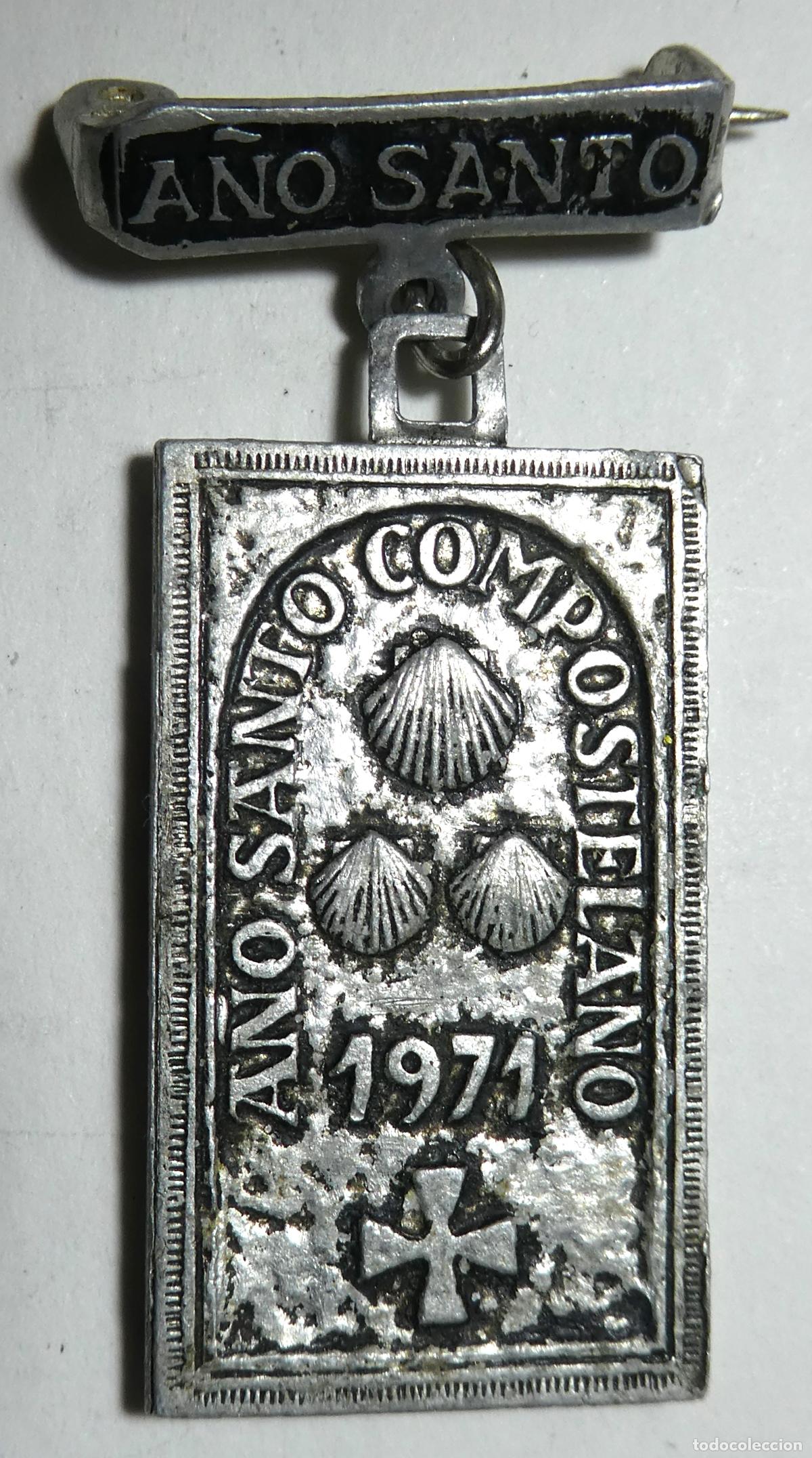 Antig&uuml;edades: Broche A&ntilde;o Santo Compostelano 1971 - Foto 2