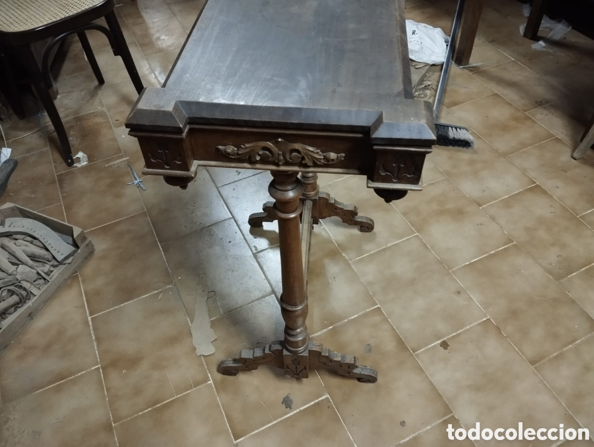 Antig&uuml;edades: Antigua mesa auxiliar - Foto 4