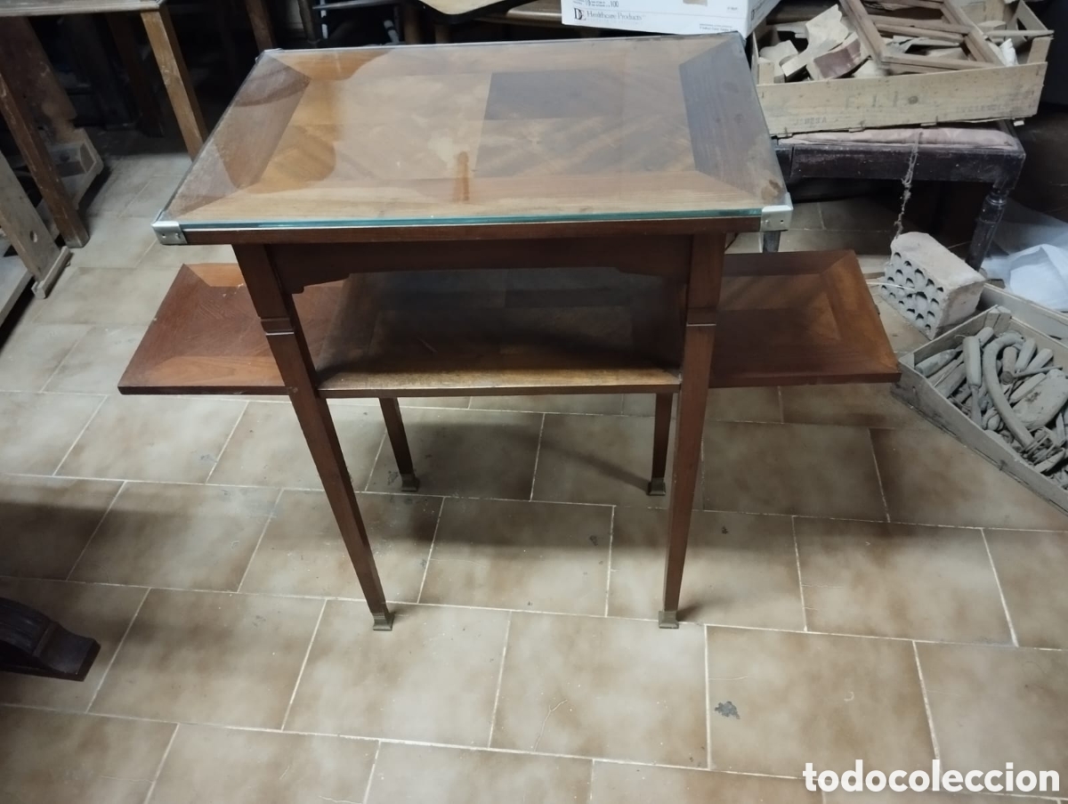 Antig&uuml;edades: Antigua mesa auxiliar - Foto 4