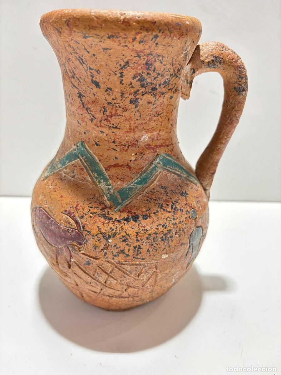 Antig&uuml;edades: JARRA-FLORERO-JARRON BARRO ARTESANAL