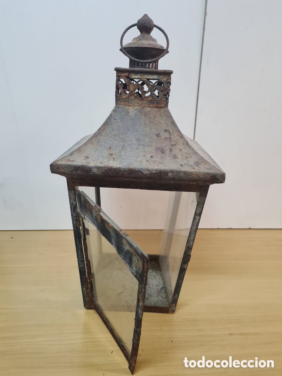 Antig&uuml;edades: Antiguo farol de forja - Foto 2