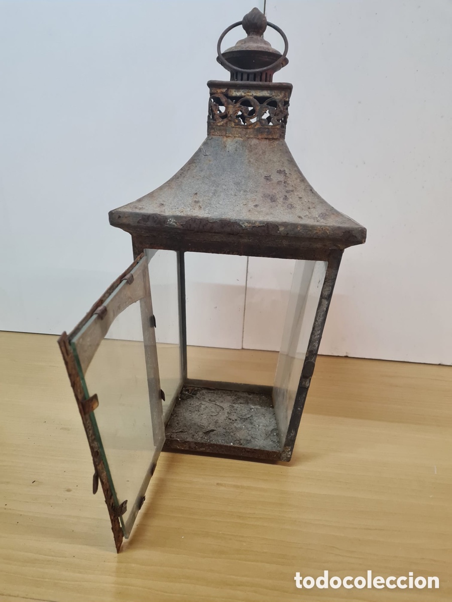 Antig&uuml;edades: Antiguo farol de forja - Foto 3