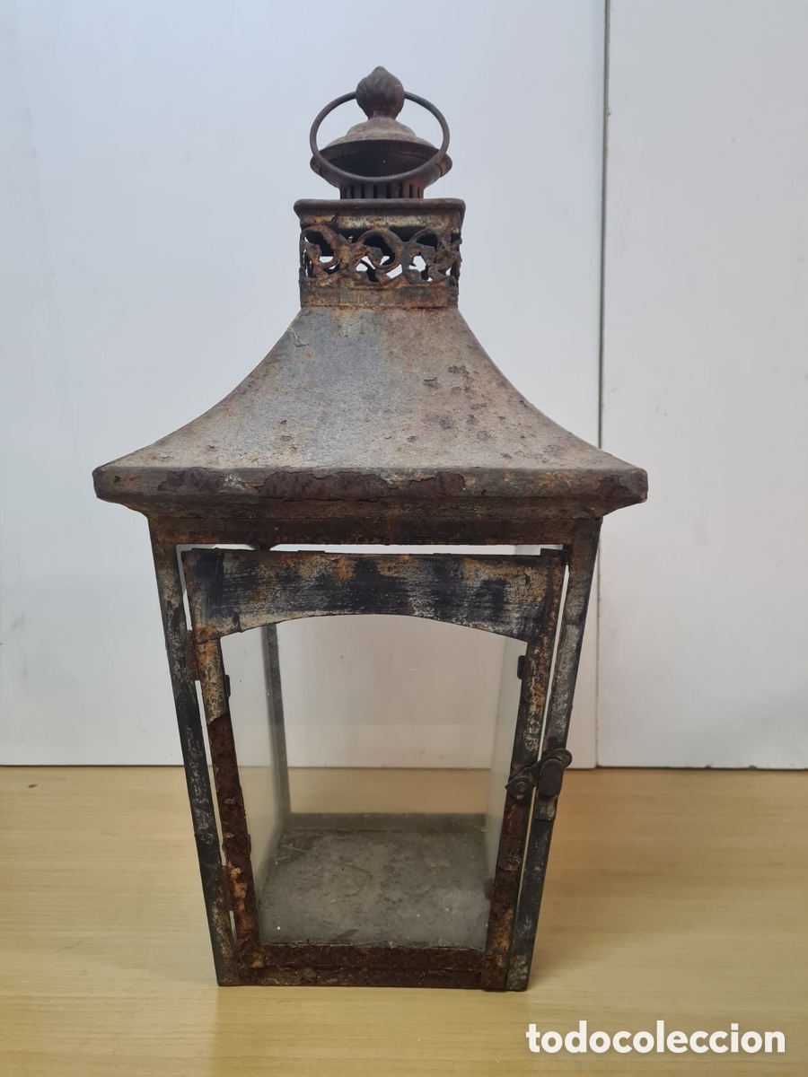 Antig&uuml;edades: Antiguo farol de forja - Foto 4