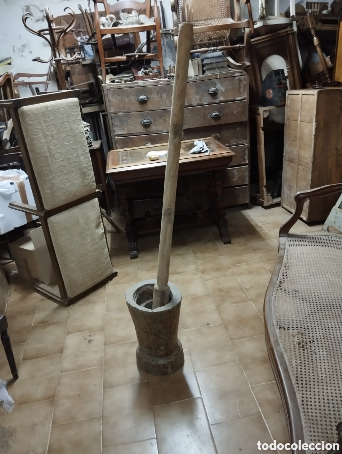 Antig&uuml;edades: Antiguo mortero de madera - Foto 4