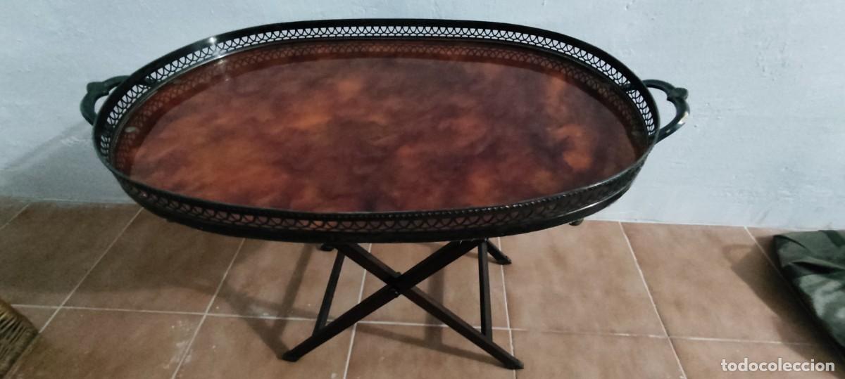 Antig&uuml;edades: Bandeja con soporte con patas - Foto 2