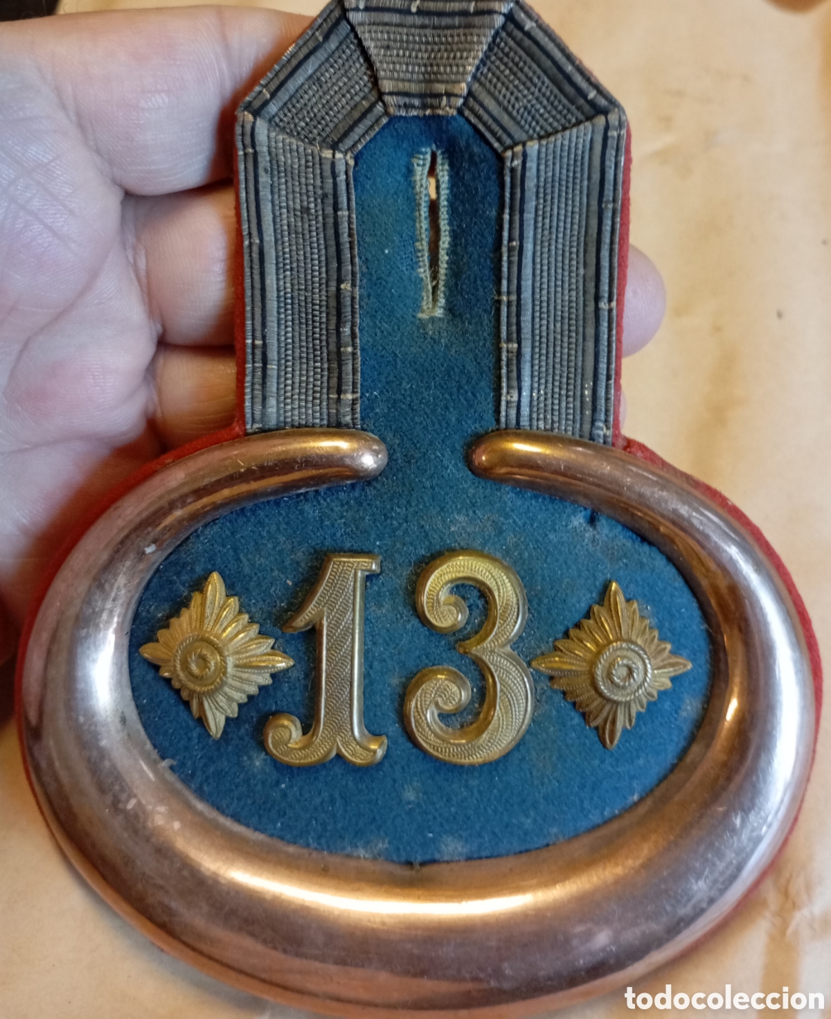 Antig&uuml;edades: Charretera gal&oacute;n militar de colecci&oacute;n original de la &eacute;poca