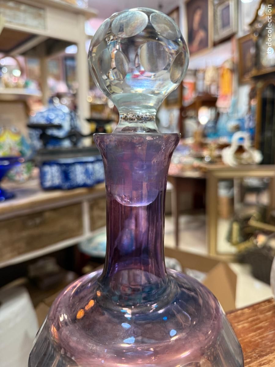 Antig&uuml;edades: FANTASTICA BOTELLA DE CRISTAL - MEDIDA TOTAL 31 CM - Foto 2
