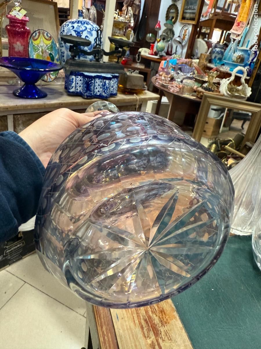 Antig&uuml;edades: FANTASTICA BOTELLA DE CRISTAL - MEDIDA TOTAL 31 CM - Foto 10