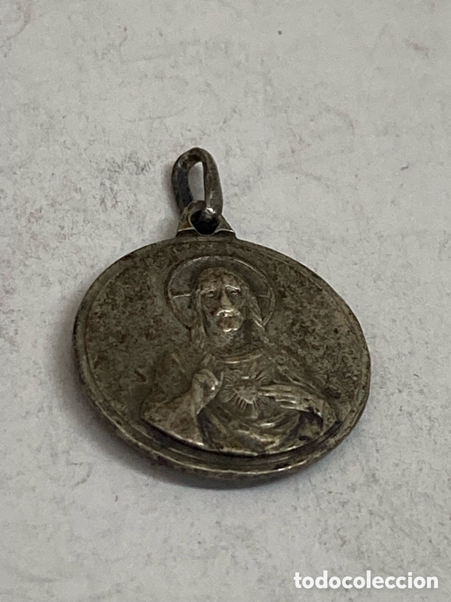 Antig&uuml;edades: Medalla de plata religiosa C418 - Foto 2