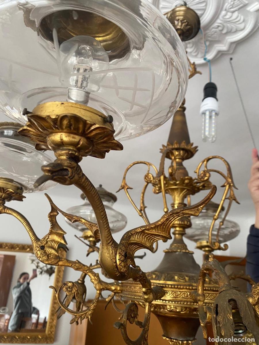 Antig&uuml;edades: L&aacute;mpara antigua de techo - Foto 3