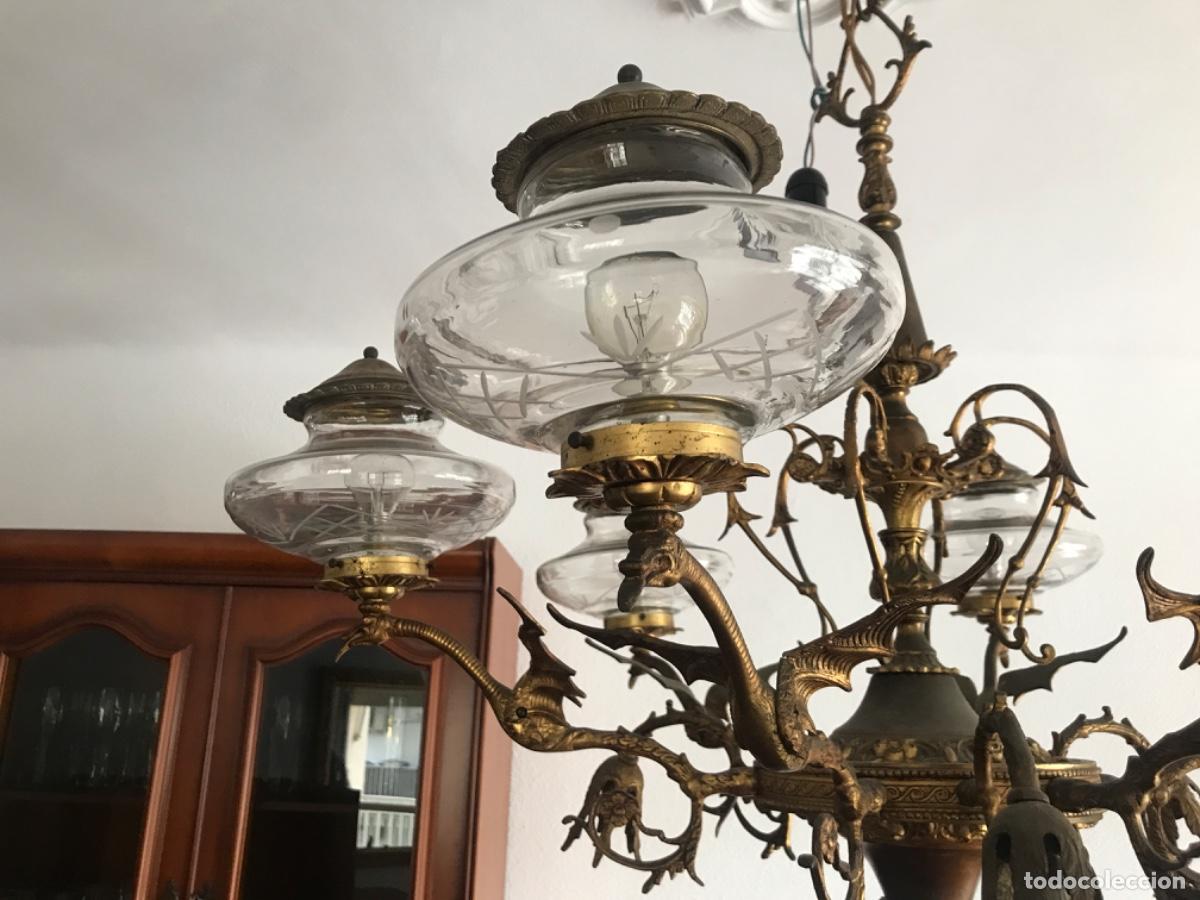 Antig&uuml;edades: L&aacute;mpara antigua de techo - Foto 4