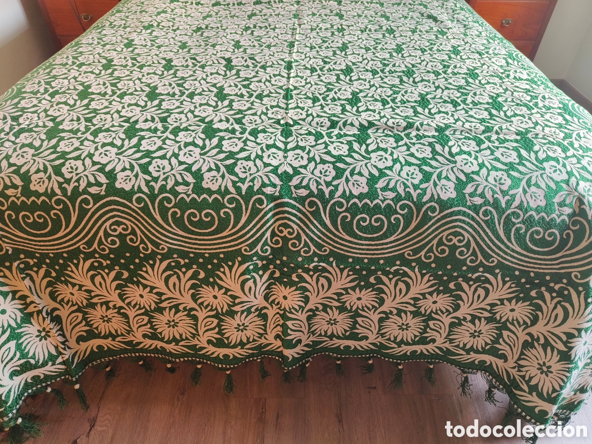 Antig&uuml;edades: Antigua colcha seda reversible 1.35 - Foto 4