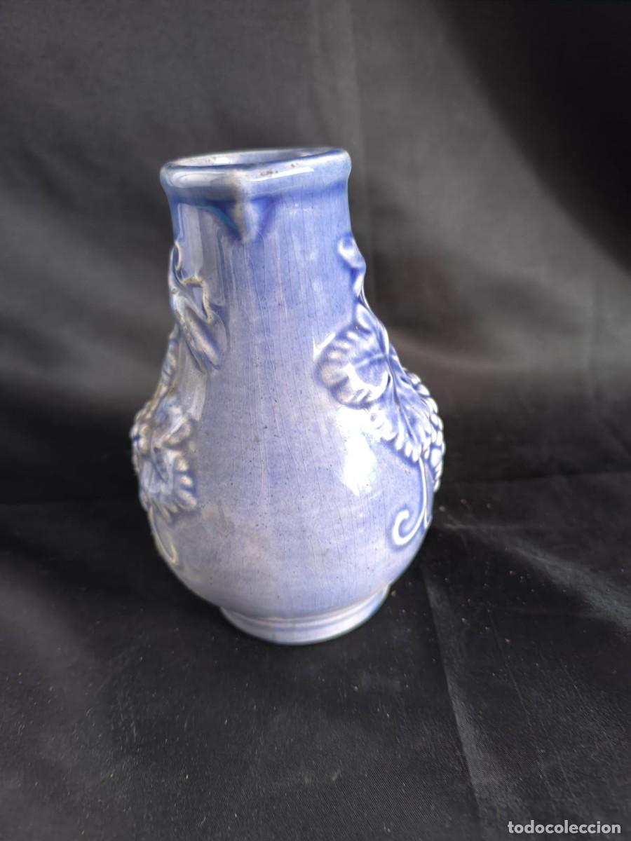 Antig&uuml;edades: jarra de cer&aacute;mica azul - Foto 2