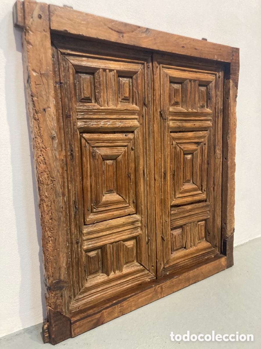 Antig&uuml;edades: Antigua ventana de madera r&uacute;stica - Foto 2