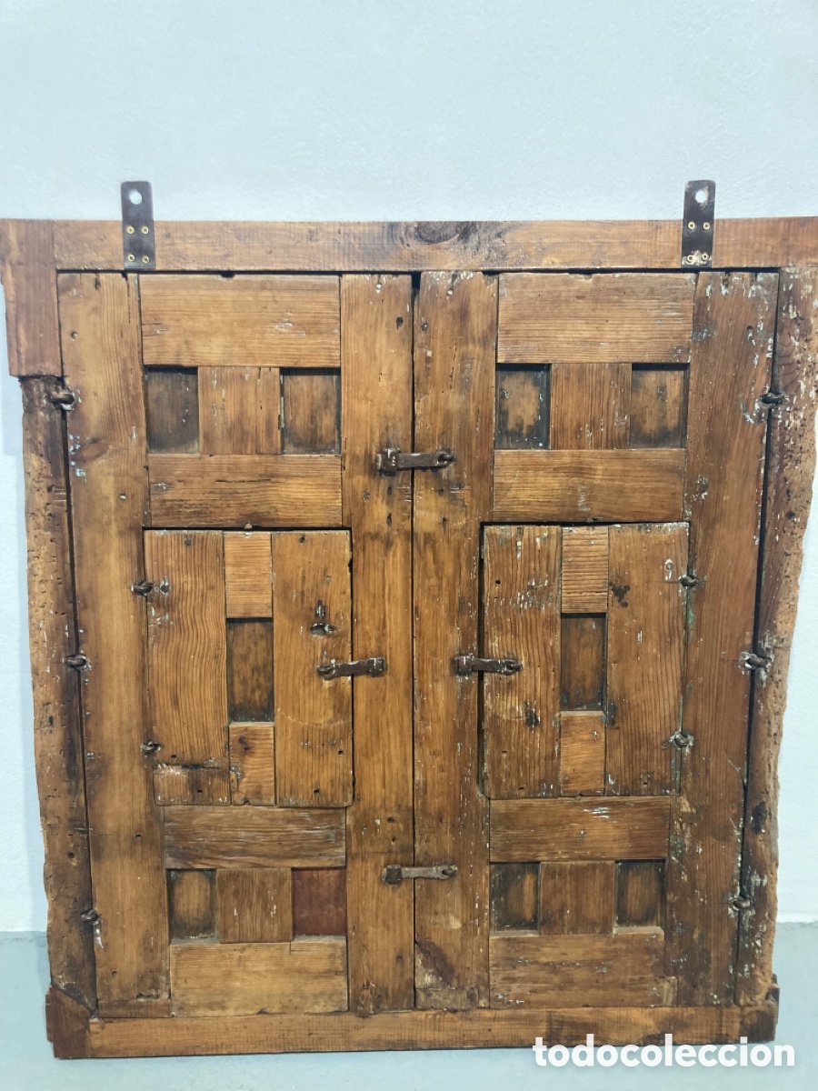 Antig&uuml;edades: Antigua ventana de madera r&uacute;stica - Foto 7