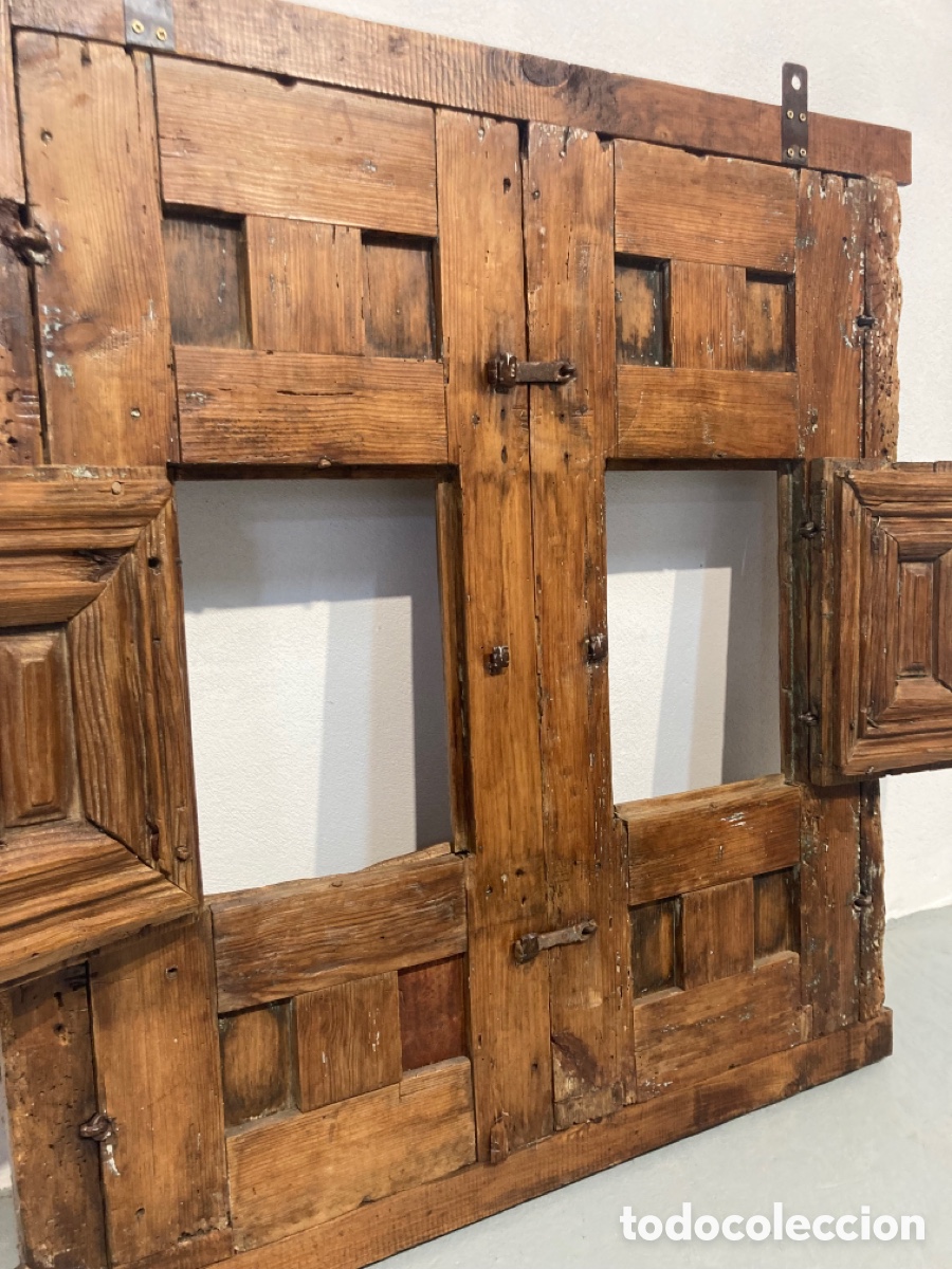 Antig&uuml;edades: Antigua ventana de madera r&uacute;stica - Foto 9