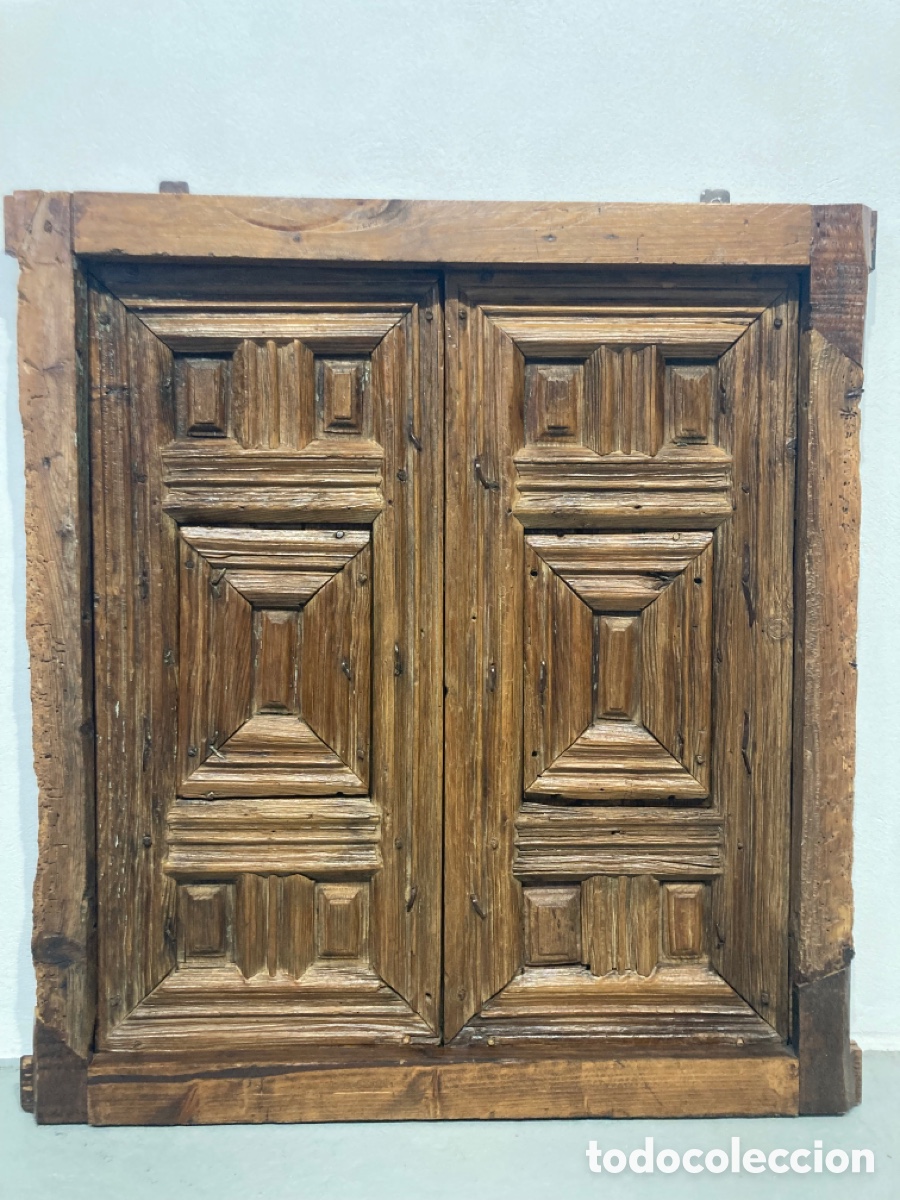 Antig&uuml;edades: Antigua ventana de madera r&uacute;stica - Foto 1
