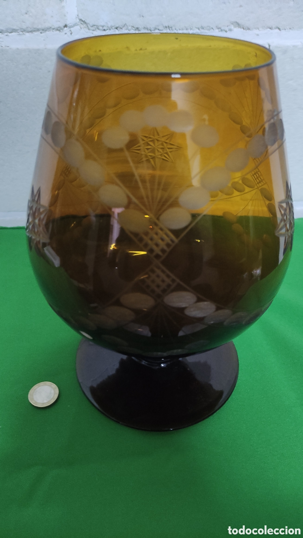 Antig&uuml;edades: Copa gigante tallada, brandy - Foto 9