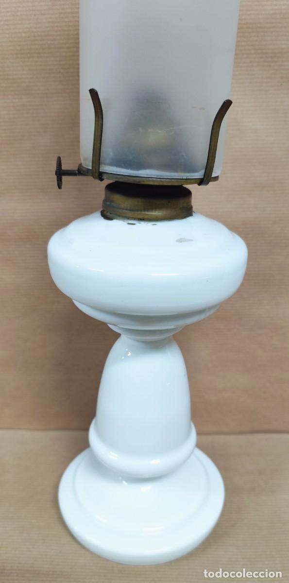 Antig&uuml;edades: ANTIGUO QUINQU&Eacute; DE OPALINA SIGLO XIX - Foto 9