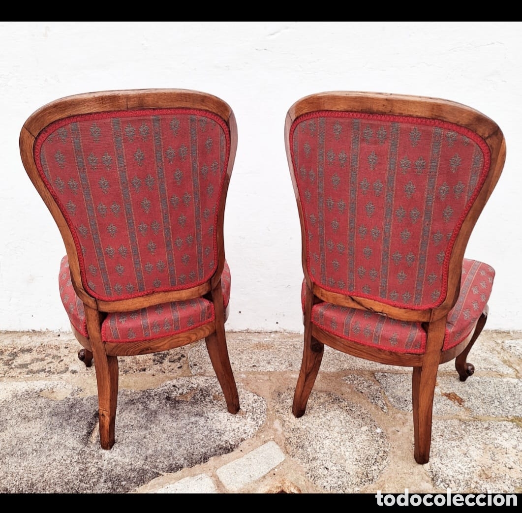 Antig&uuml;edades: Pareja de butacas Isabelinas - Foto 5