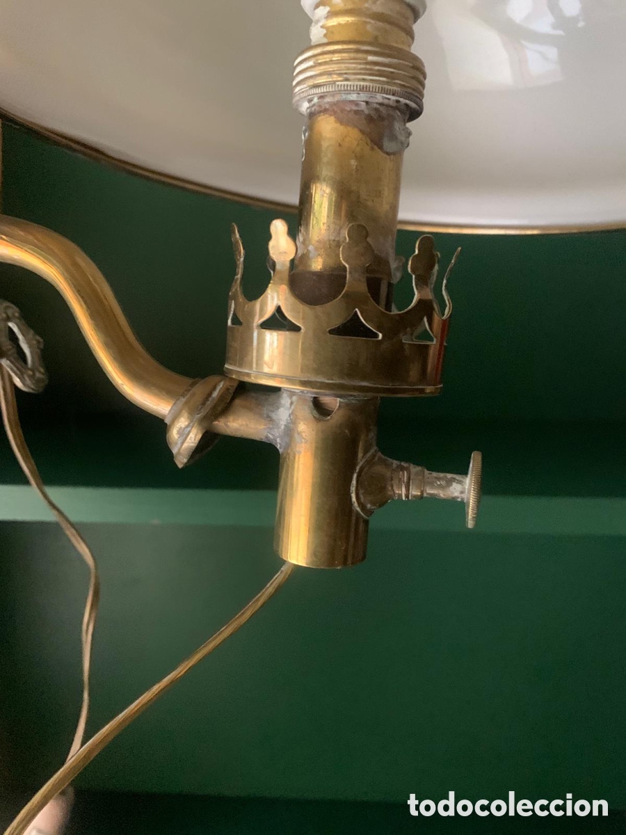 Antig&uuml;edades: DECORATIVA L&Aacute;MPARA QUINQU&Eacute; - Foto 4