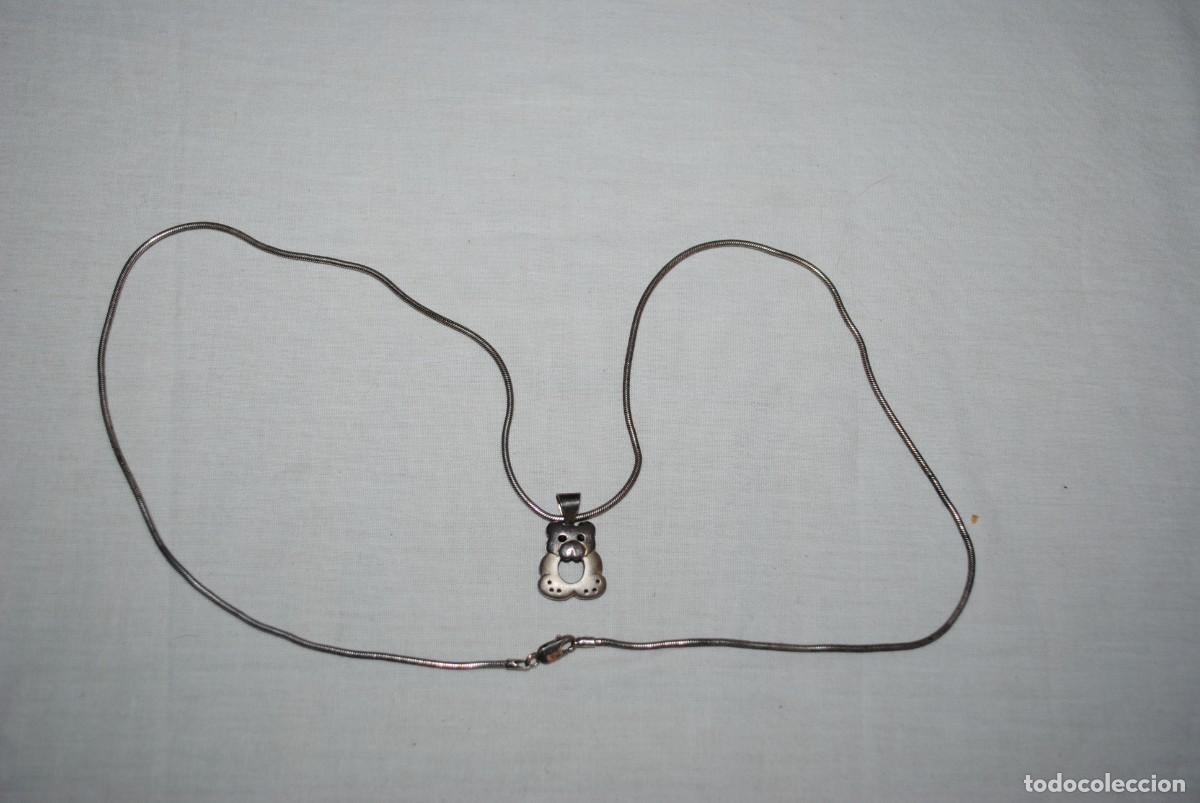 Antig&uuml;edades: CORDON DE PLATA CON OSITO DE PLATA . - Foto 1