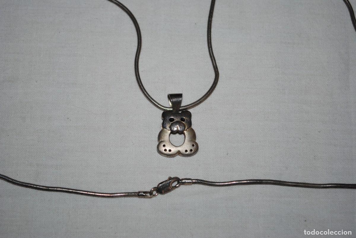 Antig&uuml;edades: CORDON DE PLATA CON OSITO DE PLATA . - Foto 2