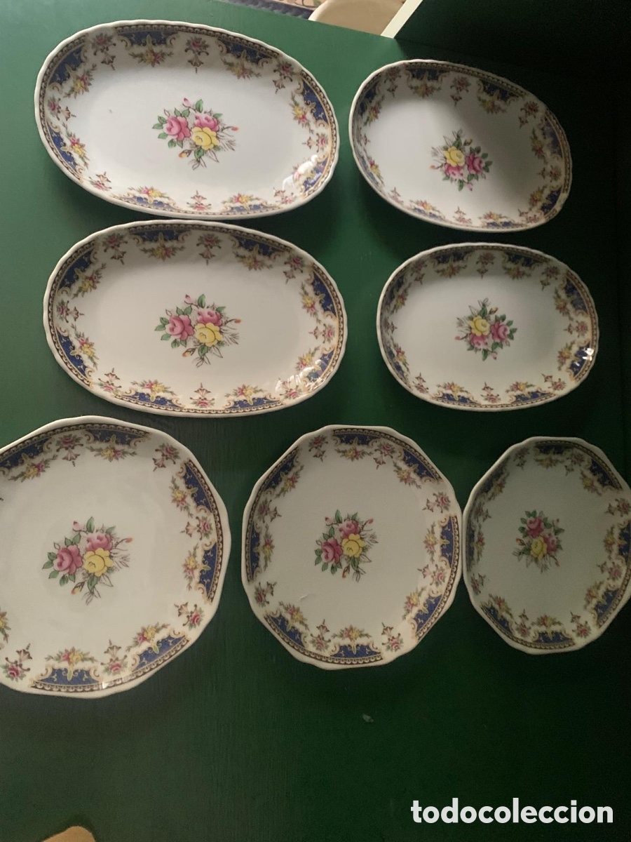 Antig&uuml;edades: CONJUNTO DE FUENTES Y PLATITOS DE TLIMOGES - Foto 1