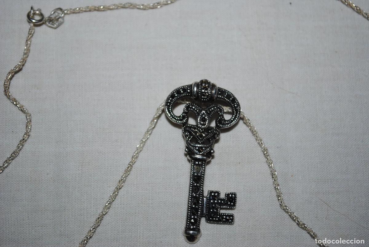 Antig&uuml;edades: CORDON DE PLATA EN FORMA ROSCADA CON LLAVE . - Foto 2