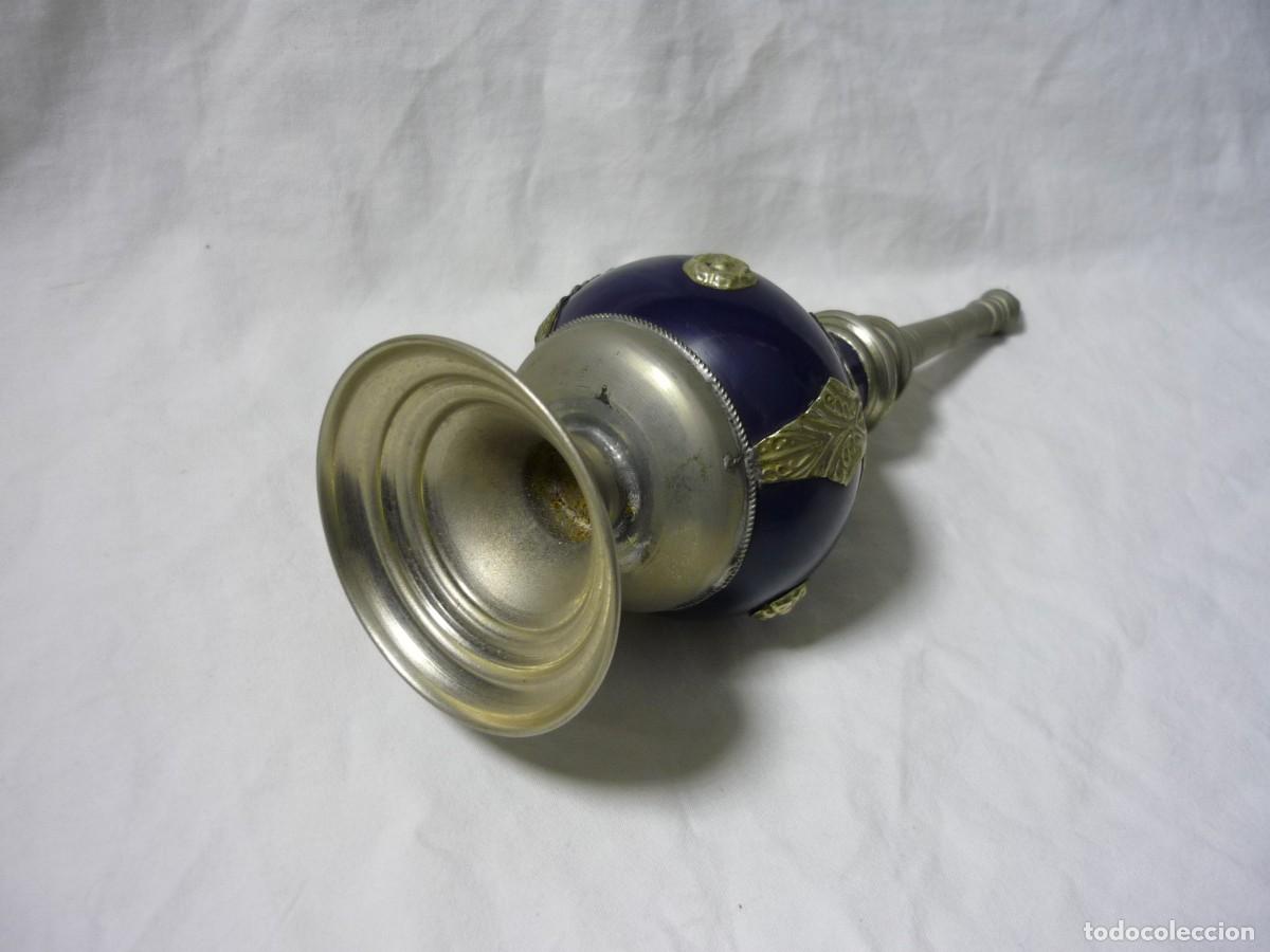 Antig&uuml;edades: Perfumero en pasta s&iacute;mil lapisl&aacute;zuli y metal - Foto 4