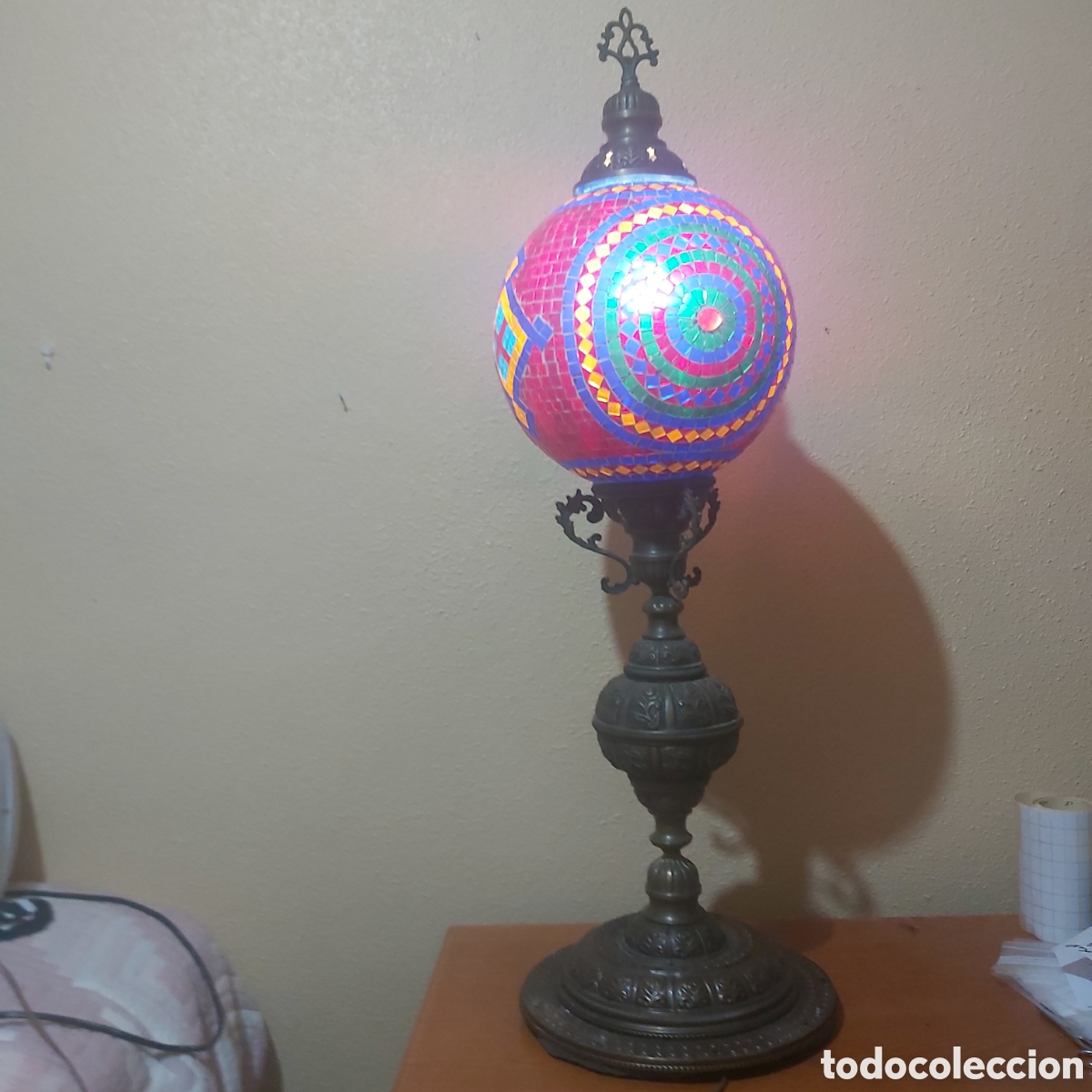 Antig&uuml;edades: LAMPARA DE PIE BRONCE - Foto 2