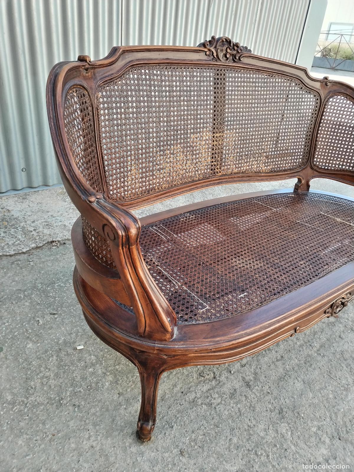 Antig&uuml;edades: antiguo sofa de dos plazas - Foto 5