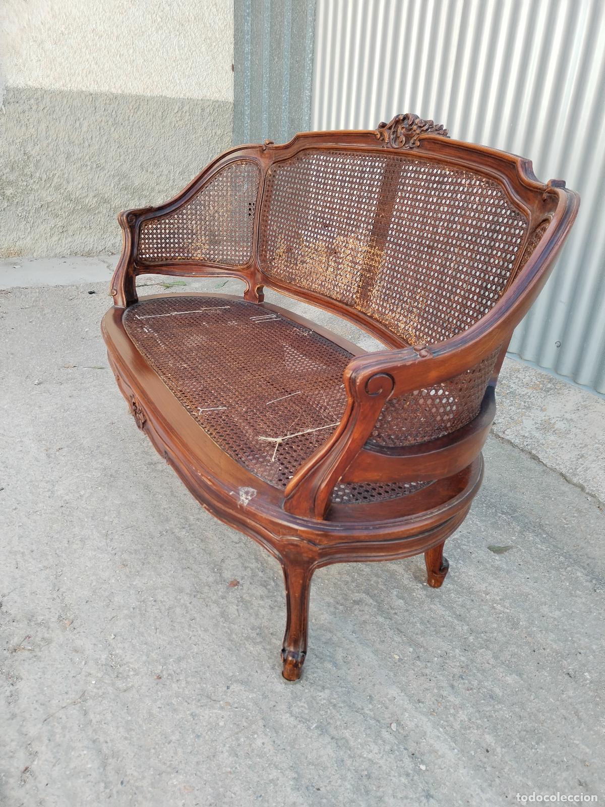 Antig&uuml;edades: antiguo sofa de dos plazas - Foto 6