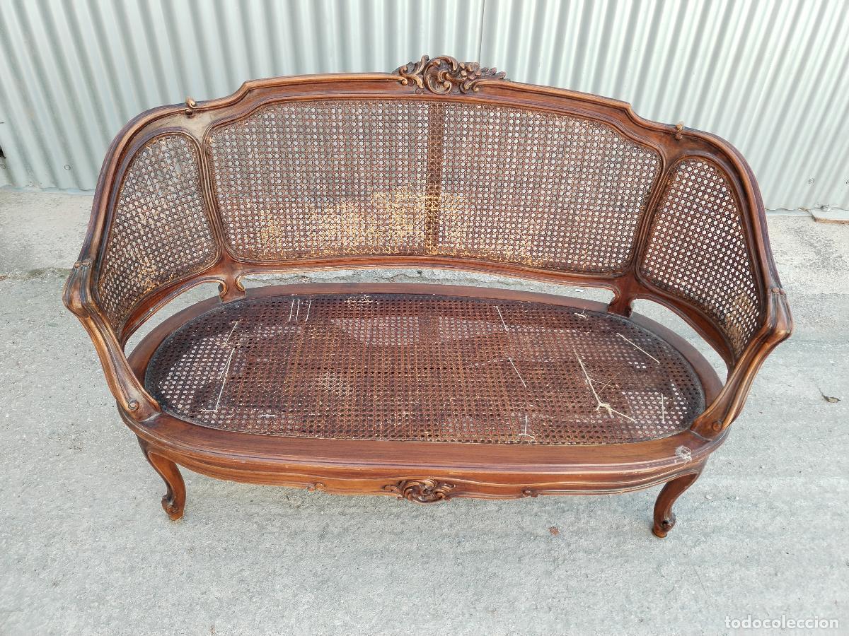 Antig&uuml;edades: antiguo sofa de dos plazas - Foto 7