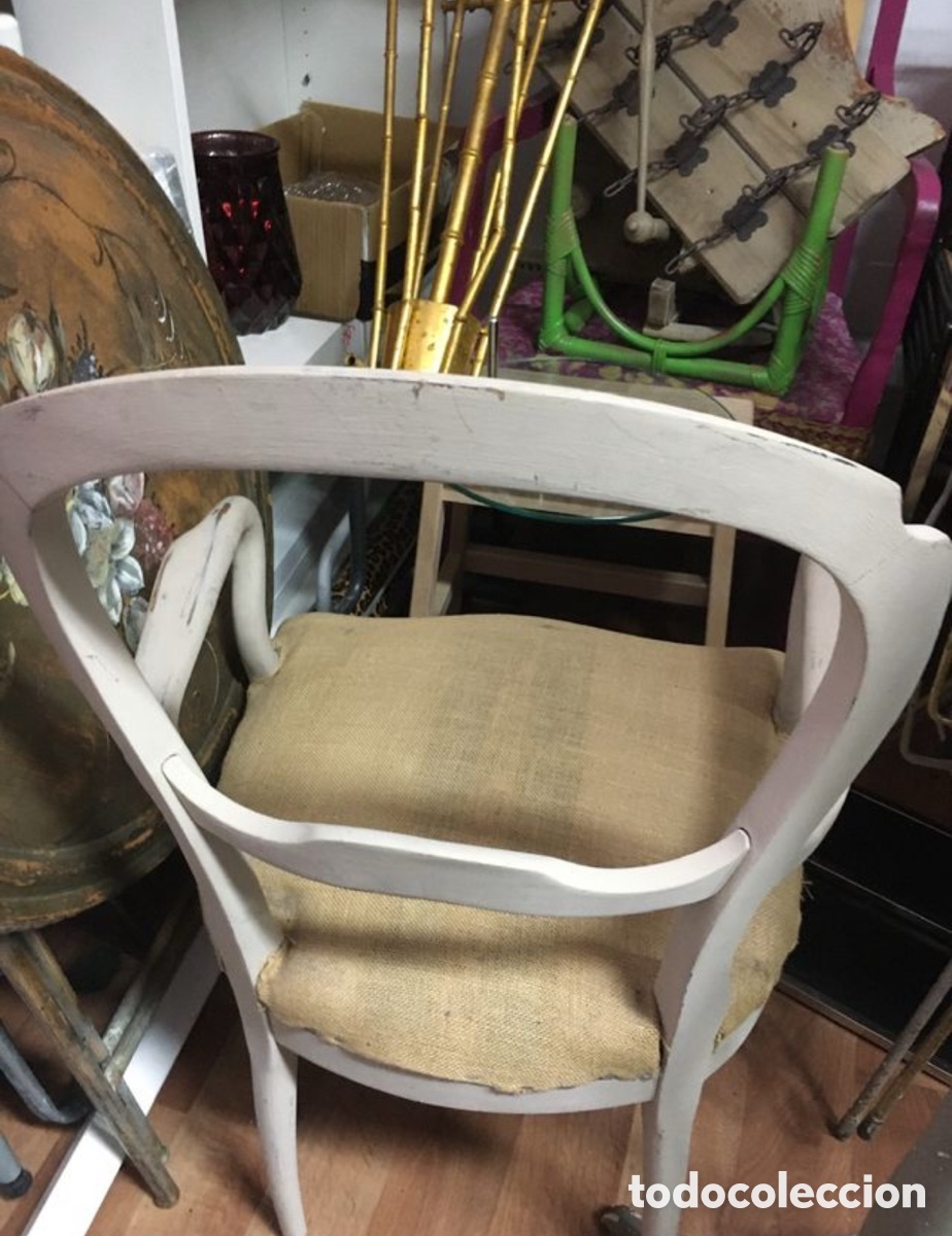 Antig&uuml;edades: Silla de madera antigua - Foto 4