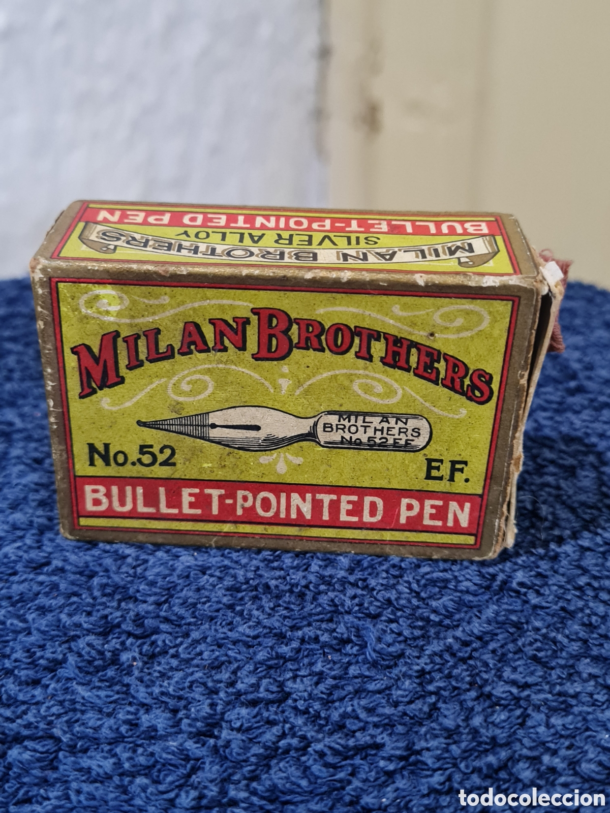 Antig&uuml;edades: Antigua caja con plumillas - Foto 2