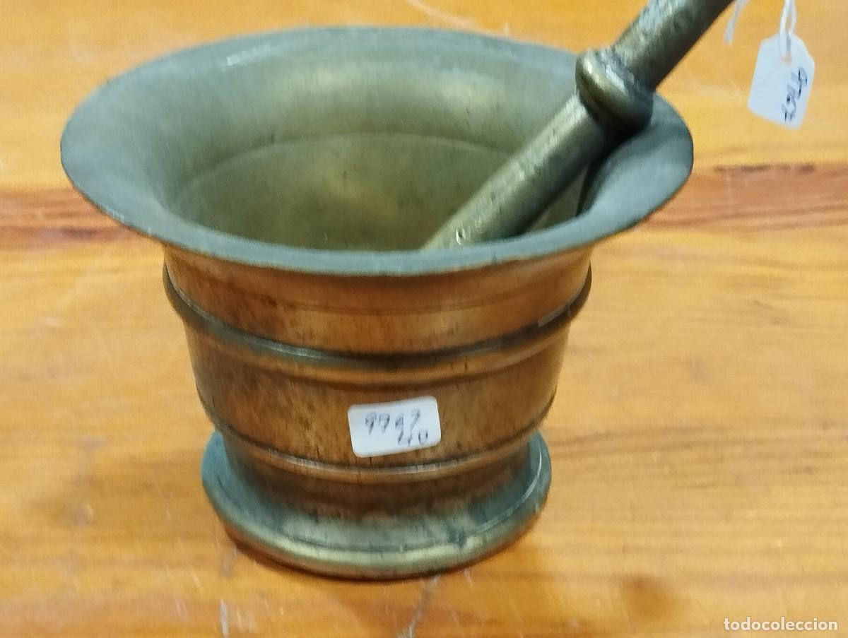 Antig&uuml;edades: MORTERO O ALMIREZ DE BRONCE CON CORRESPONDIENTE MAZA. - Foto 3