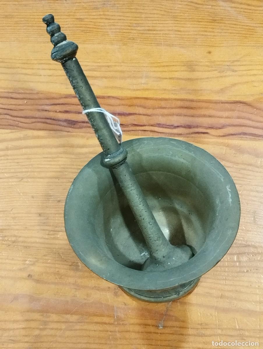 Antig&uuml;edades: MORTERO O ALMIREZ DE BRONCE CON CORRESPONDIENTE MAZA. - Foto 7