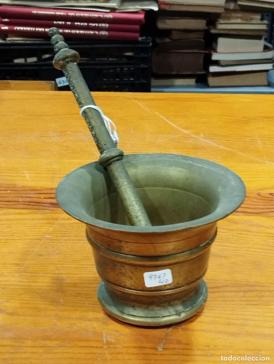 Antig&uuml;edades: MORTERO O ALMIREZ DE BRONCE CON CORRESPONDIENTE MAZA. - Foto 9