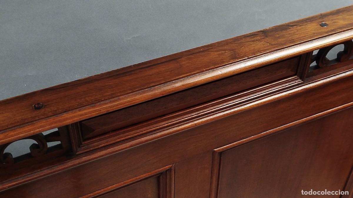 Antig&uuml;edades: CAMA DE MADERA DE NOGAL ESTILO LUIS XV - Foto 12