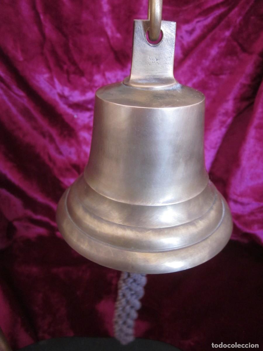 Antig&uuml;edades: CAMPANA DE BRONCE CON SOPORTE SOBREMESA - Foto 11