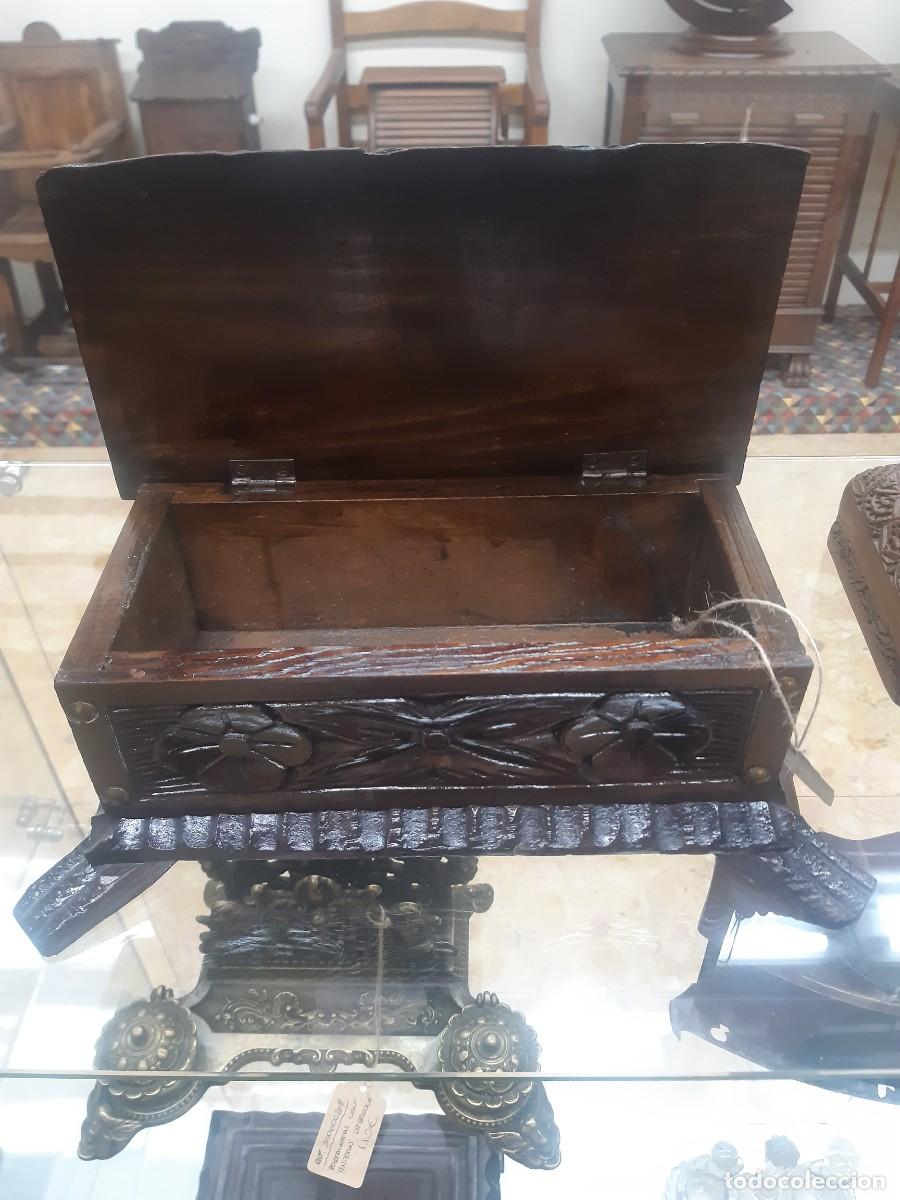 Antig&uuml;edades: JOYERO/CAJITA DE MADERA. - Foto 3