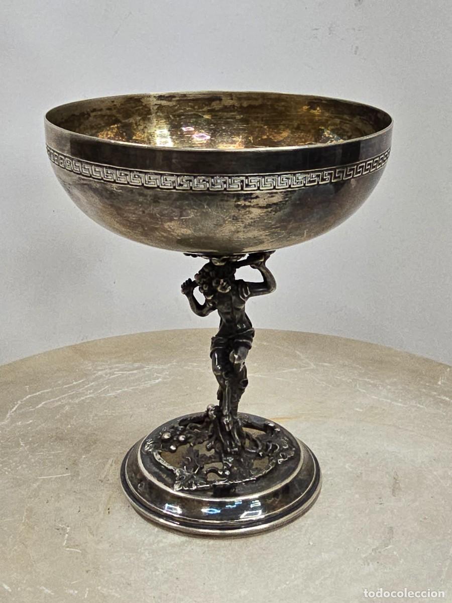 Antig&uuml;edades: Copa de champ&aacute;n de plata. Pedro Dur&aacute;n. - Foto 2