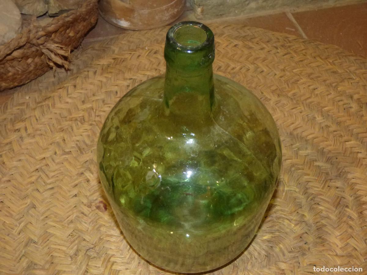 Antig&uuml;edades: Damajuana ,vidrio.Antigua. - Foto 3