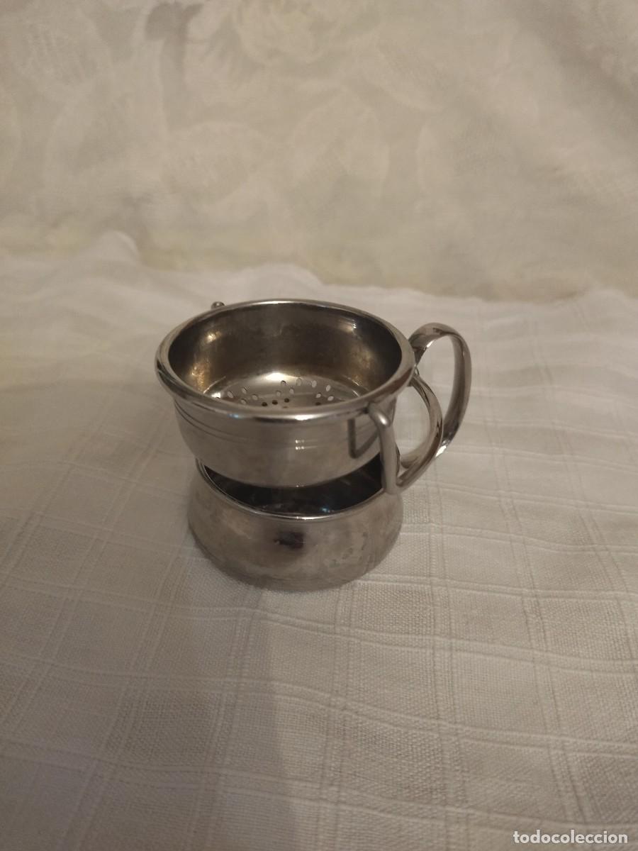 Antig&uuml;edades: Colador de t&eacute; giratorio de inox. - Foto 2