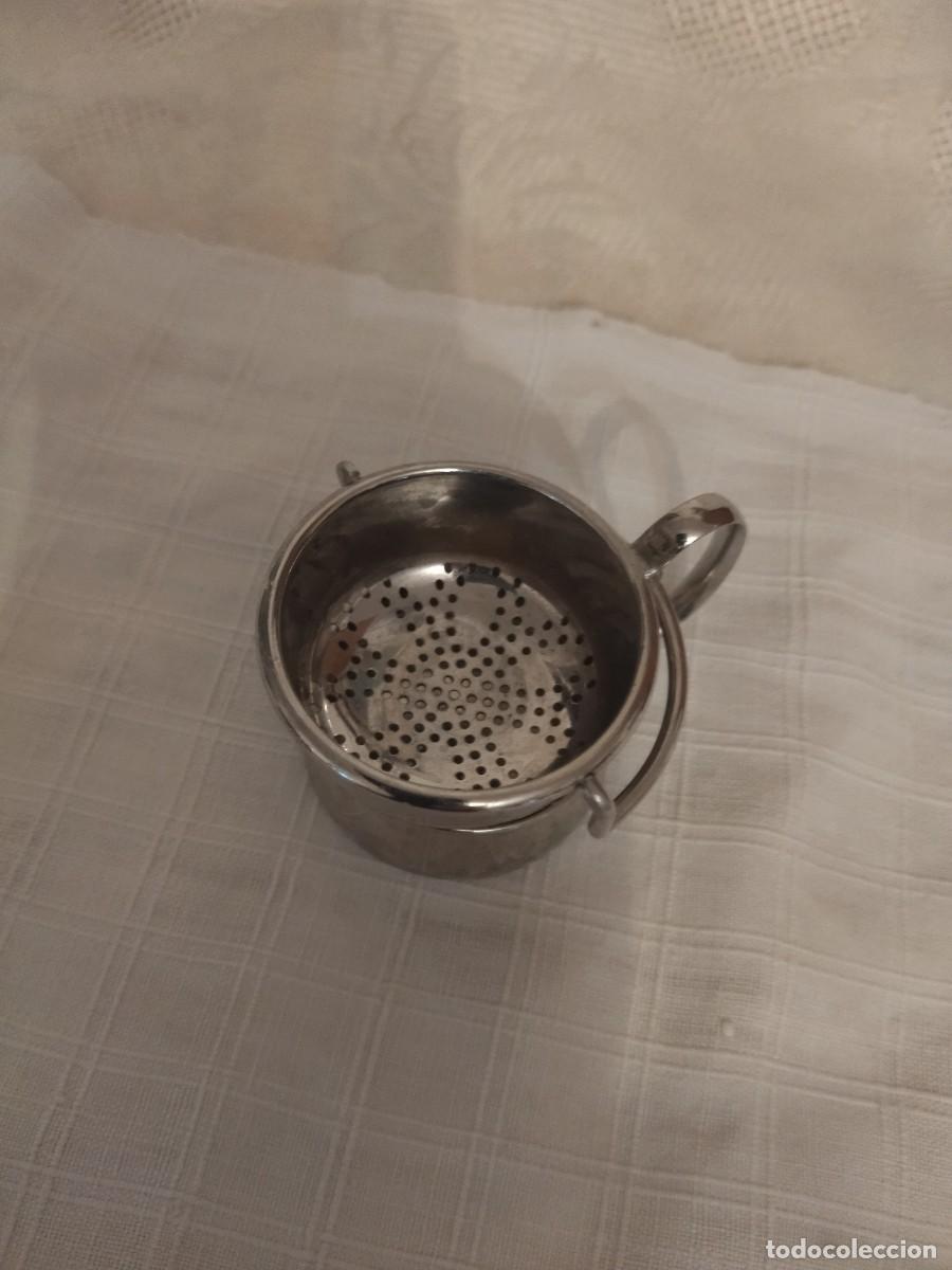 Antig&uuml;edades: Colador de t&eacute; giratorio de inox. - Foto 8