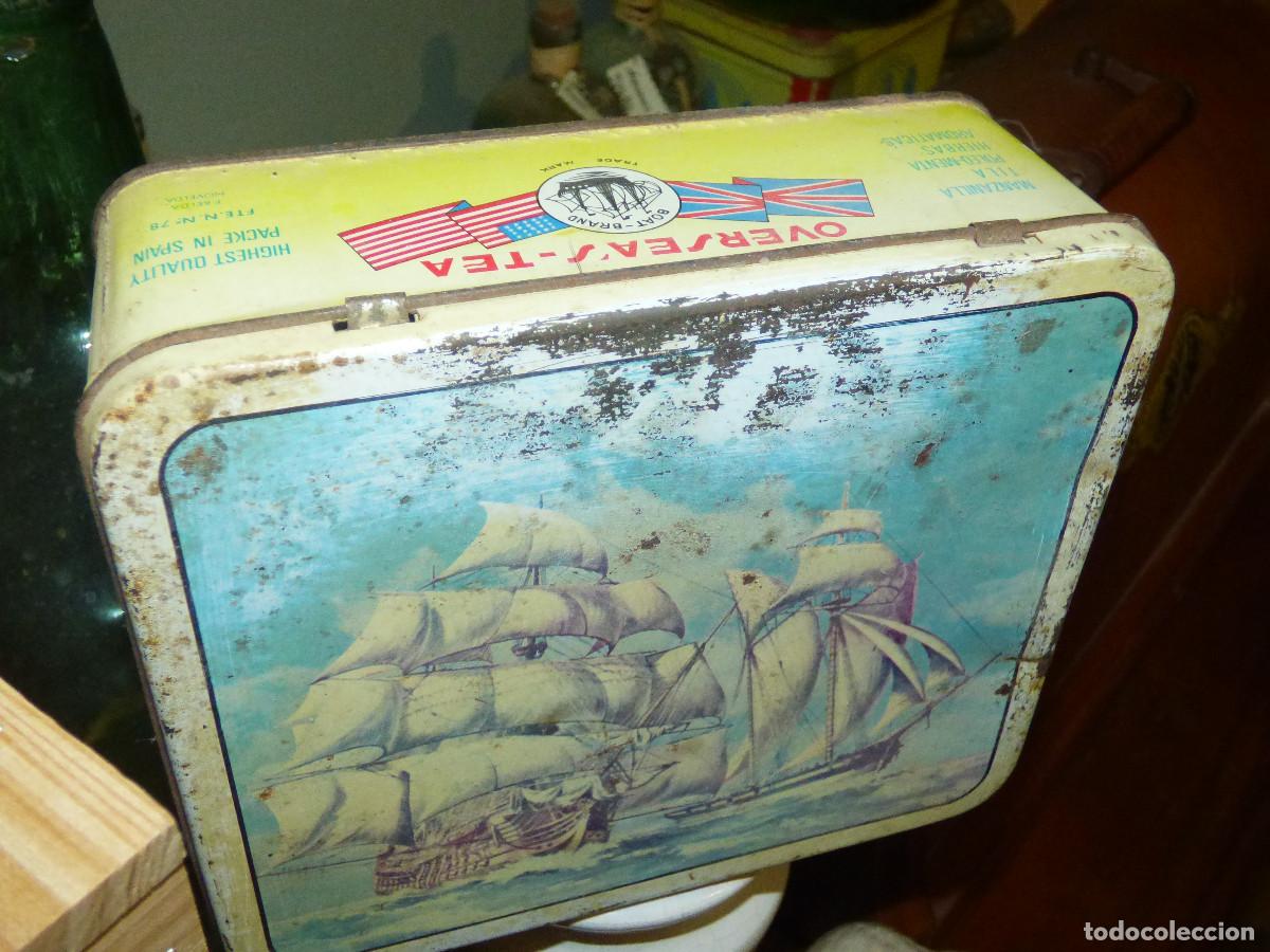 Antig&uuml;edades: Caja de lata,para Tea. - Foto 2
