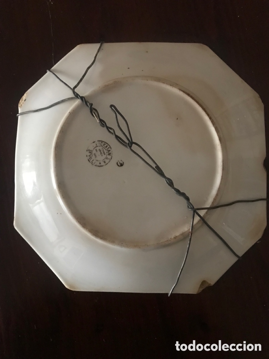 Antig&uuml;edades: Bandeja octogonal de Pickman, datada 1899-1930 - Foto 2